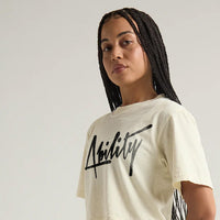 ABLTY Signature Cropped Tee - Ivory