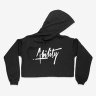 ABLTY Signature Cropped Hoodie - Black