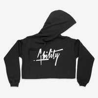 ABLTY Signature Cropped Hoodie - Black